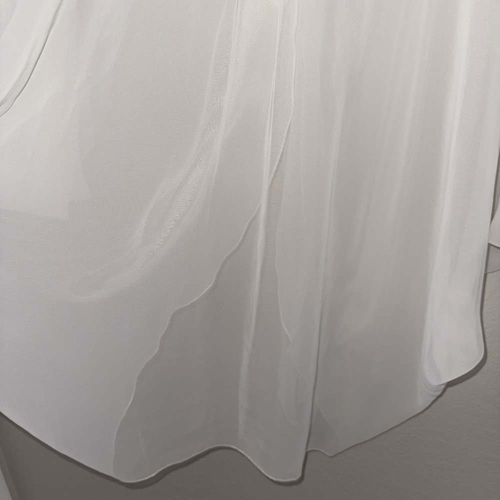 Victoria's Secret Gold Label Sheer Lace & Pearls Ivory Chiffon Robe Vintage OS - Picture 9 of 9